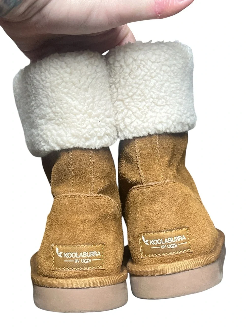 Koolaburra by Ugg Lytta chestnut brown suede front zipper short winter boots